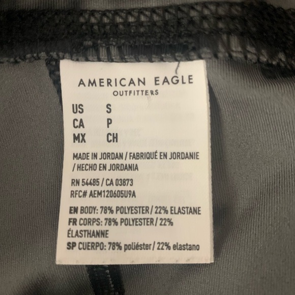 American Eagle Dark Cloud Tie-Dye Workout Leggings Black Gray S - Picture 8 of 8